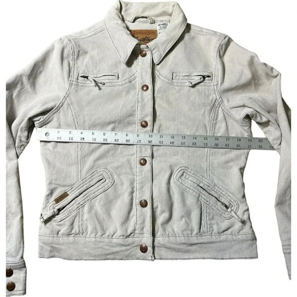 Levi Strauss Signature Beige Corduroy Snap Popper Button Up Jacket Size Small - Picture 8 of 8